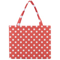 Indian Red Polka Dots Mini Tote Bag by GardenOfOphir