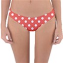 Indian Red Polka Dots Reversible Hipster Bikini Bottoms View1