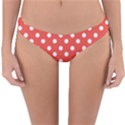 Indian Red Polka Dots Reversible Hipster Bikini Bottoms View3