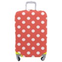 Indian Red Polka Dots Luggage Cover (Medium) View1