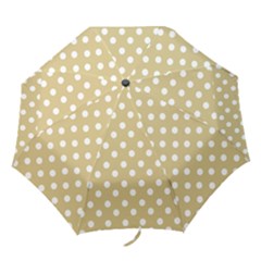 Mint Polka And White Polka Dots Folding Umbrellas by GardenOfOphir