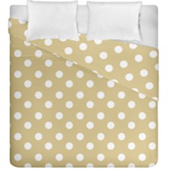 Mint Polka And White Polka Dots Duvet Cover Double Side (king Size) by GardenOfOphir