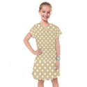 Mint Polka And White Polka Dots Kids  Drop Waist Dress View1