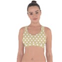 Mint Polka And White Polka Dots Cross String Back Sports Bra View1