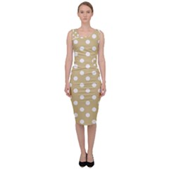 Mint Polka And White Polka Dots Sleeveless Pencil Dress by GardenOfOphir