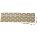 Mint Polka And White Polka Dots Roll Up Canvas Pencil Holder (L) View2