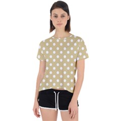 Mint Polka And White Polka Dots Open Back Sport Tee by GardenOfOphir