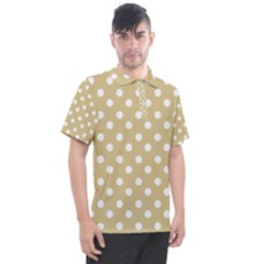 Mint Polka And White Polka Dots Men s Polo Tee by GardenOfOphir