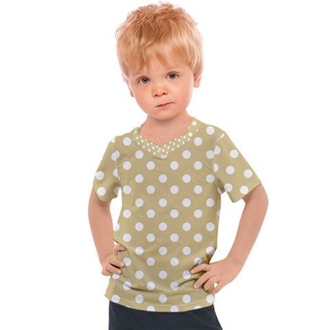 Mint Polka And White Polka Dots Kids  Sports Tee by GardenOfOphir