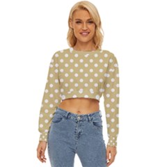 Mint Polka And White Polka Dots Lightweight Long Sleeve Sweatshirt by GardenOfOphir