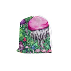 Liberty Cap Magic Mushroom Drawstring Pouch (medium) by GardenOfOphir