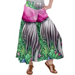 Liberty Cap Magic Mushroom Satin Palazzo Pants by GardenOfOphir