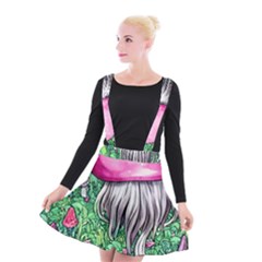 Liberty Cap Magic Mushroom Suspender Skater Skirt by GardenOfOphir