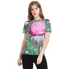 Liberty Cap Magic Mushroom Women s Short Sleeve Rash Guard by GardenOfOphir