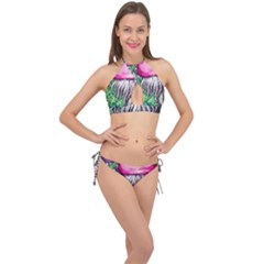 Liberty Cap Magic Mushroom Cross Front Halter Bikini Set by GardenOfOphir