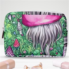 Liberty Cap Magic Mushroom Make Up Pouch (medium) by GardenOfOphir