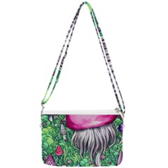 Liberty Cap Magic Mushroom Double Gusset Crossbody Bag by GardenOfOphir