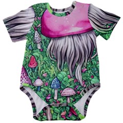 Liberty Cap Magic Mushroom Baby Short Sleeve Bodysuit by GardenOfOphir