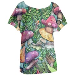 Sacred Mushroom Charm Women s Oversized Tee by GardenOfOphir