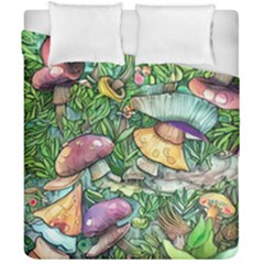 Sacred Mushroom Charm Duvet Cover Double Side (california King Size) by GardenOfOphir