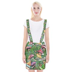 Sacred Mushroom Charm Braces Suspender Skirt by GardenOfOphir