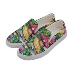 Sacred Mushroom Charm Women s Canvas Slip Ons by GardenOfOphir