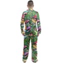 Sacred Mushroom Charm Men s Long Sleeve Satin Pajamas Set View2