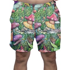 Sacred Mushroom Charm Men s Shorts by GardenOfOphir