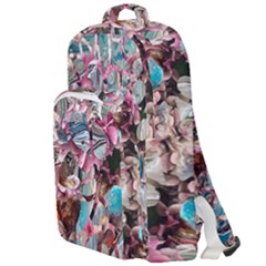 Aqua Blend Double Compartment Backpack by kaleidomarblingart