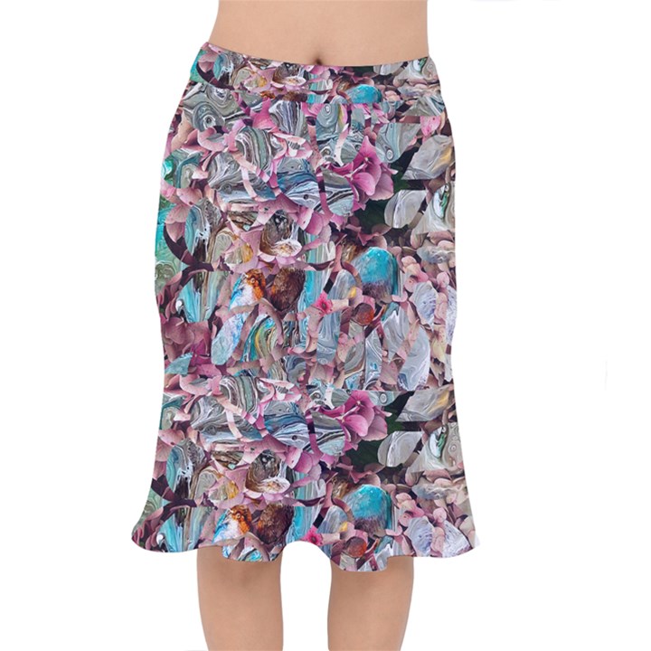 Aqua blend Short Mermaid Skirt