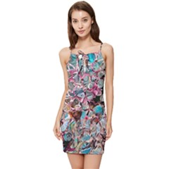 Aqua Blend Summer Tie Front Dress