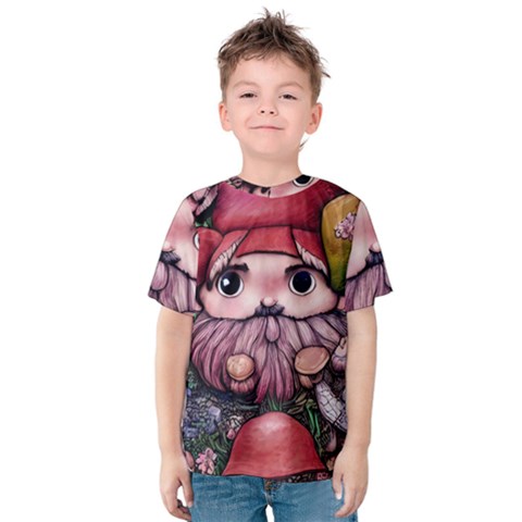 Shroom Glamour Kids  Cotton Tee by GardenOfOphir