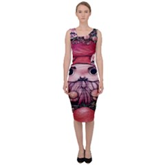 Shroom Glamour Sleeveless Pencil Dress by GardenOfOphir