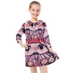 Shroom Glamour Kids  Quarter Sleeve Shirt Dress