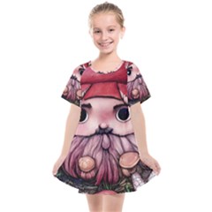 Shroom Glamour Kids  Smock Dress by GardenOfOphir