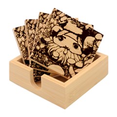 Shroom Glamour Bamboo Coaster Set by GardenOfOphir