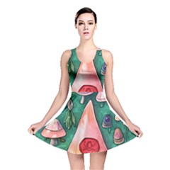 Magic Mushroom Wizardry Reversible Skater Dress by GardenOfOphir