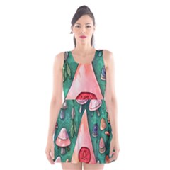 Magic Mushroom Wizardry Scoop Neck Skater Dress by GardenOfOphir