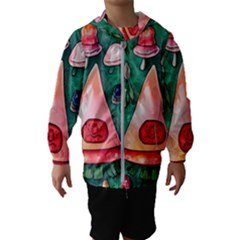 Magic Mushroom Wizardry Kids  Hooded Windbreaker by GardenOfOphir