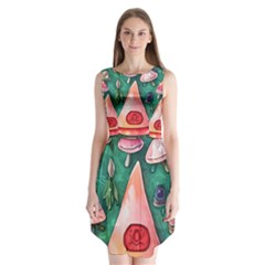 Magic Mushroom Wizardry Sleeveless Chiffon Dress   by GardenOfOphir