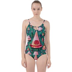 Magic Mushroom Wizardry Cut Out Top Tankini Set by GardenOfOphir