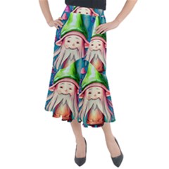 Conjure Mushroom Midi Mermaid Skirt by GardenOfOphir