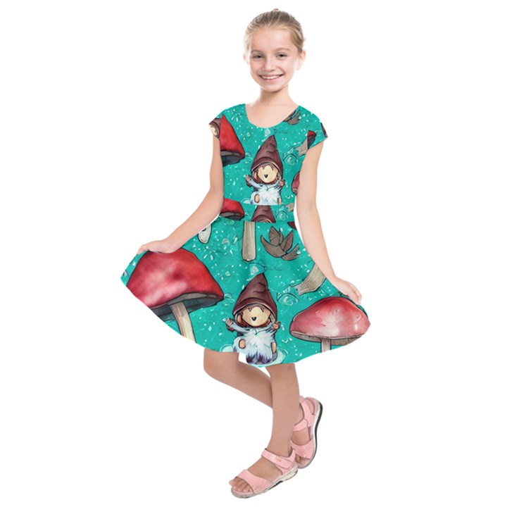 Magic Mushroom Kids  Short Sleeve Dress