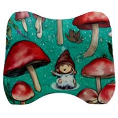 Magic Mushroom Velour Head Support Cushion by GardenOfOphir