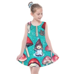 Magic Mushroom Kids  Summer Dress by GardenOfOphir