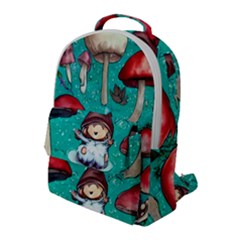 Magic Mushroom Flap Pocket Backpack (large) by GardenOfOphir