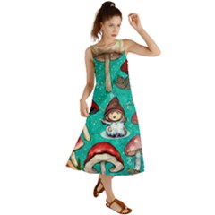 Magic Mushroom Summer Maxi Dress by GardenOfOphir