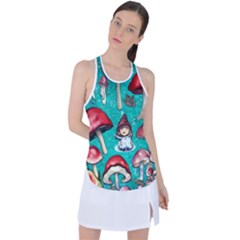 Magic Mushroom Racer Back Mesh Tank Top by GardenOfOphir