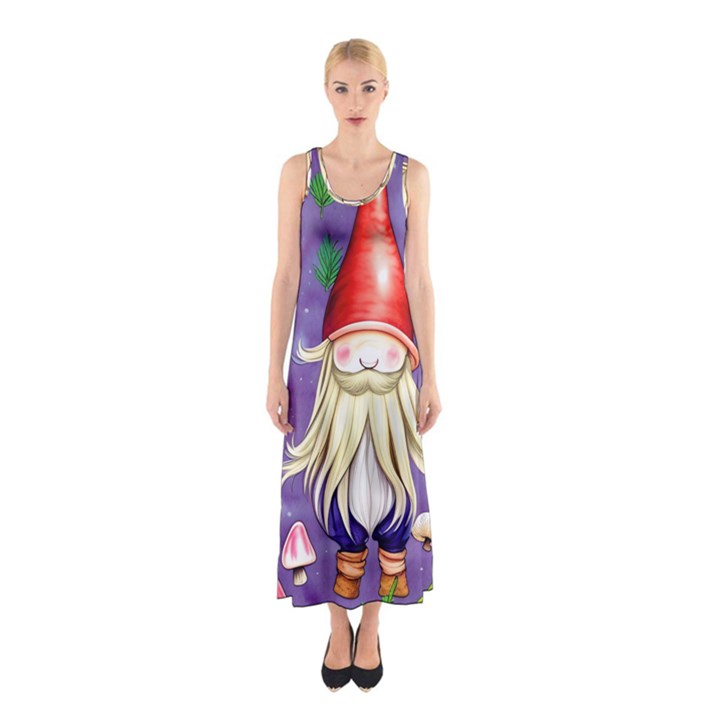 Sacred Mushroom Sleeveless Maxi Dress