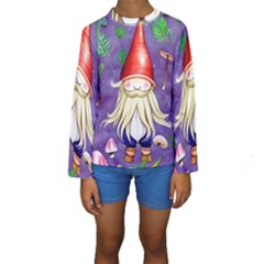 Sacred Mushroom Kids  Long Sleeve Swimwear by GardenOfOphir